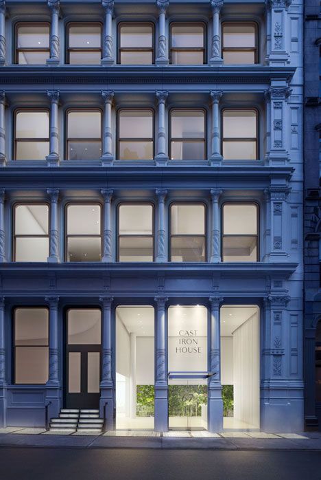 Shigeru Ban creates luxury interiors for private housing project in New York Iron Architecture, Cast Iron Architecture, Cozy Houses, New York Landmarks, Apartment Block, Shigeru Ban, House Gallery, Comfortable Space, Japanese Architect