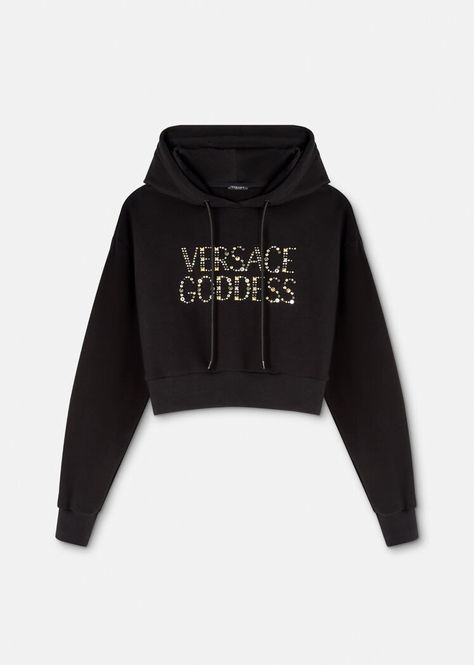 Goddess Logo, Versace Hoodie, Hoodie Women, Crop Hoodie, Favorite Sweater, Hoodies For Sale, Luxury Clothing, Online Bags, Fall Winter Outfits