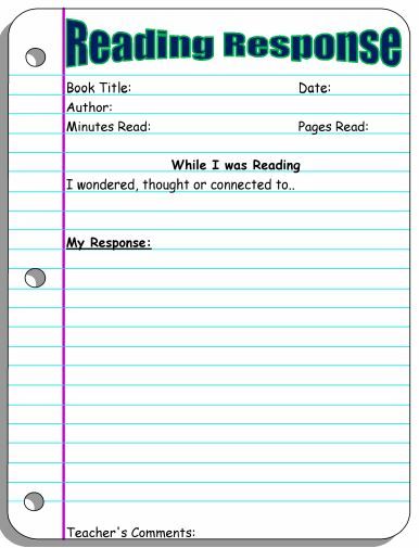 Reading Passage Strategies, Reading Log Minutes, Fiction Reading Response, 4th Grade Reading Worksheets, Poetry Templates, Reading Response Worksheets, St Patrick’s Day Reading Comprehension, Reader Response Journals, Teacher Comments