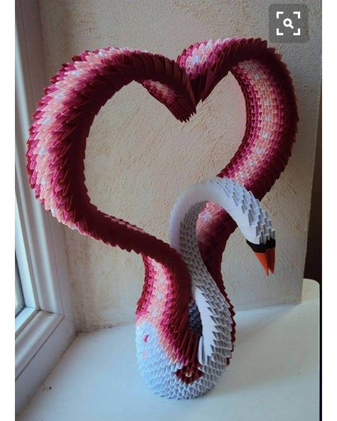 3d Origami: Swan 4BA 3d Origami Swan, 3d Origami Heart, 3d Origami Tutorial, Origami Swan, Origami Models, Origami And Kirigami, Origami Patterns, Origami Bird, Origami Paper Art