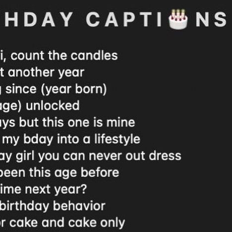 Captions | Quotes | Fashion | Photography on Instagram: "Birthday captions  Save for your birthday 🎂  #birthdaycaptions #bday #captions #birthday" Birthday Captions Black Woman, Birthday Quotes For Me Instagram, Bday Captions Instagram, Birthday Ig Captions, Aesthetic Birthday Captions, Birthday Captions Instagram For Yourself, Birthday Quotes Instagram, Bday Captions, Birthday Captions For Myself