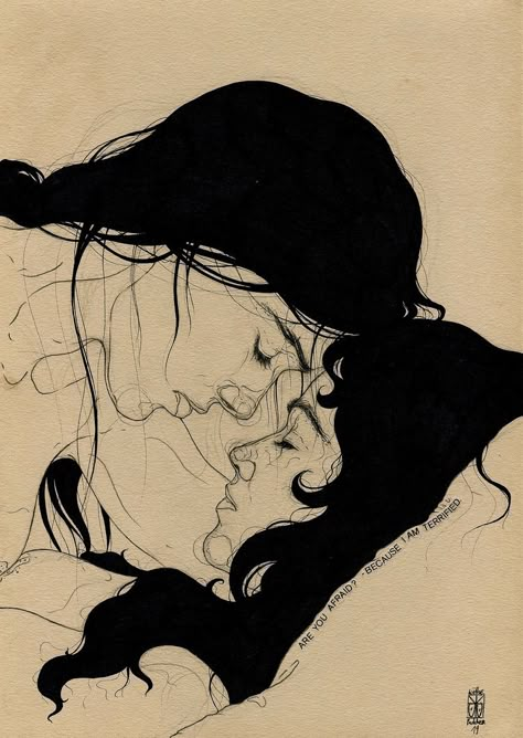 Kaethe Butcher, Arte Van Gogh, Lesbian Art, Lgbt Art, Queer Art, Black And White Drawing, Gay Art, Pencil Art, Pretty Art