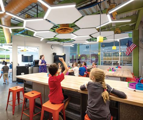 Future Classroom Design Architecture, School Maker Space Design, Stem School Design, Innovation Lab Design, Future School Design, Maker Space Design, Innovative Classroom Design, Stem Lab Design, 21st Century Classroom Design