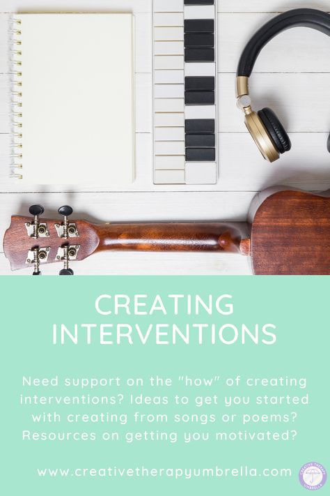 Need support on the "how" of creating interventions? Ideas to get you started with creating from songs or poems? Resources on getting you motivated? Music Therapy Interventions, Therapy Interventions, Creating Music, Therapy Resources, Emotional Awareness, How To Go, Therapy Ideas, Music Therapy, Creative People