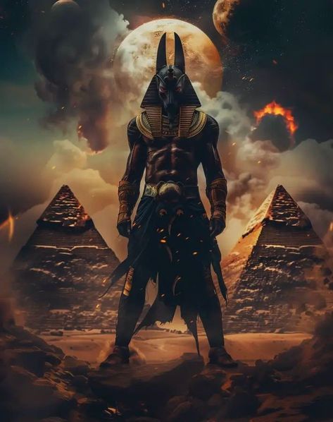 Egypt Wallpaper, Egyptian Warrior, Egypt Concept Art, Anime Egyptian, Ancient Egyptian Gods, Heaven Art, Egyptian Tattoo, Werewolf Art, African Art Paintings