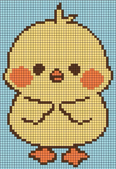 Baby Chicken Pixel Art, Sanrio Pixel Art, Kawaii Pixel Art Grid 32x32, Pixel Art Templates Pattern, Duck Pixel Art Grid, Pig Grid Pattern, Koi Fish Alpha Pattern, Whatsapp Wallpaper Cute, Pixel Art Tutorial