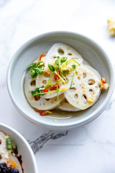 Lotus Root salad | China Sichuan Food Lotus Root Recipes, Lotus Root Recipe, Root Recipes, Root Salad, Sichuan Food, Mapo Tofu, Lotus Root, Easy Chinese Recipes, Cold Dishes