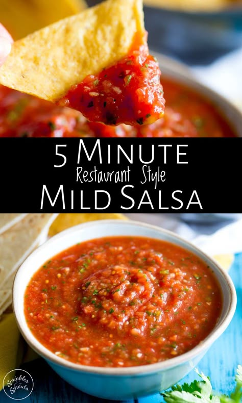 The Best Salsa Recipe, Mild Salsa Recipe, Best Salsa Recipe, Best Salsa, Easy Salsa Recipe, Restaurant Style Salsa, Homemade Appetizer, Homemade Salsa Recipe, Mild Salsa