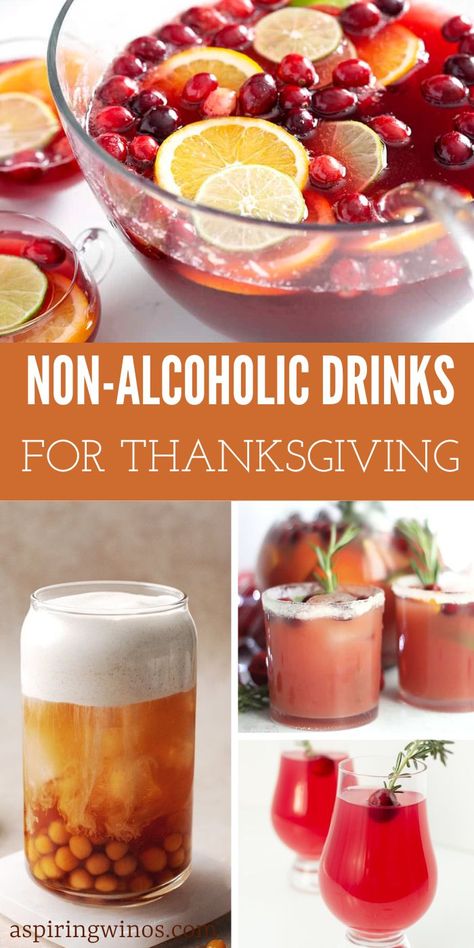 Non-Alcoholic Drinks For Thanksgiving | Thanksgiving Drink Ideas | Kid Friendly Thanksgiving Drink Ideas | Thanksgiving Mocktail Recipes | Drink Recipes #NonAlcoholicDrinks #Thanksgiving #ThanksgivingDrinks #ThanksgivingMocktails #Mocktails Friendsgiving Non Alcoholic Drinks, Non Alcoholic Pumpkin Drinks, Mocktails Non Alcoholic Thanksgiving Party, Thanksgiving Cocktails And Mocktails, Virgin Drinks For Parties, Non Achololic Thanksgiving Drinks, Thanksgiving Drink Table, Non Alcoholic Punch For Thanksgiving, Non Alcoholic Cocktails Thanksgiving