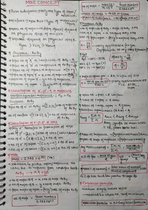 Mole Concept Chemistry Notes, Nomenclature Chemistry, Mole Concept, Motion Physics, Tissue Biology, Chemistry Revision, Element Chemistry, Redox Reactions, Chemistry Basics