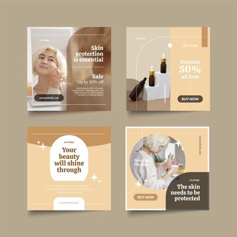 Beauty Instagram Post, Gradient Fashion, Instagram Design Layout, Ecology Design, Instagram Feed Layout, Social Templates, 광고 디자인, Instagram Template Design, Instagram Graphic