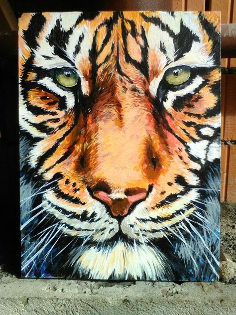 Animal Paintings Acrylic, Tiger Painting, Lion Painting, Gouache Art, Painting Art Lesson, Tiger Art, 수채화 그림, Arte Inspo, Nature Art Painting