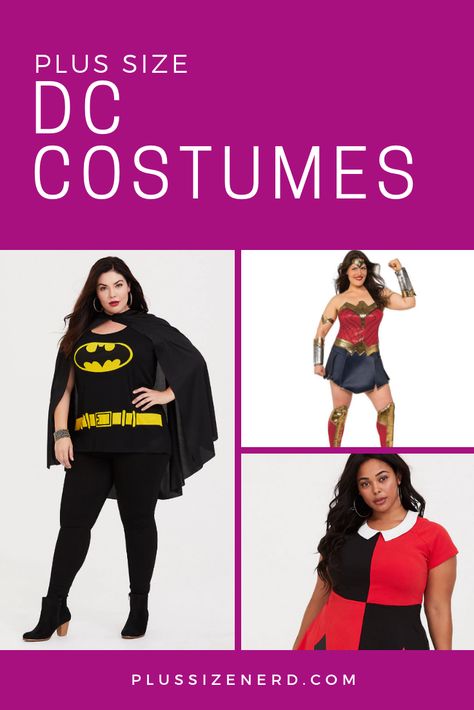 Check out this fantastic collection of plus size Wonder Woman and DC costumes for Halloween! #plussize #plussizecostume #halloweencostume #plussizewonderwoman Batwoman Costume, Teen Costumes, Costumes Homemade, Homemade Mermaid Costumes, Superhero Costumes Female, Wonder Woman Outfit, Superheroes And Villains, Dc Costumes, Woman Costumes