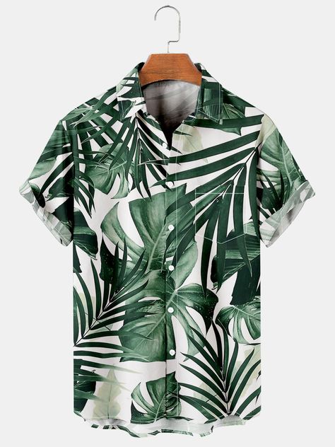 Casual Short Sleeve Short Sleeves Shirts is fashionable and cheap, come to Lilicloth to find out about the Clothing Vintage Outfits Mens, Flower Print Shirt, Leaf Flower, Mens Hawaiian Shirts, Hawaii Shirt, Tailored Shirts, Print Shirt, Flower Print, Summer Shirts