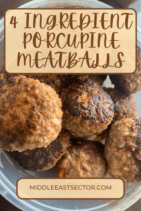 This very easy and quick recipe guarantees the best meatballs in town! Four-ingredient porcupine meatballs that anyone can make at any time with little effort. If you love meatballs and looking for another variety that you can make easily, then these four-ingredient porcupine meatballs are a must! Pair these meatballs up with mashed potato casserole Porky Pine Meatballs, Porcupine Meatballs Recipe, Oven Meatballs, The Best Meatballs, Porcupine Meatballs, Meatballs And Rice, Mashed Potato Casserole, Best Meatballs, Meatballs Easy