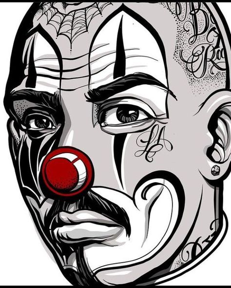 Cholo Clown, Joker Brand, Prison Drawings, Pop Art Marilyn, Girly Graphics, Trill Art, Chicano Love, Clown Tattoo, Cholo Style