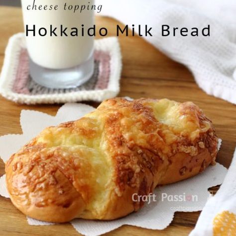 Bread With Cheese, Hokkaido Milk Bread, Japanese Pastries, Milk Bread Recipe, Japanese Bread, Baking Buns, Best Bread, Cheese Crust, Making Bread