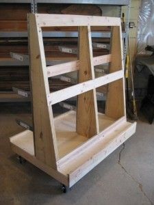 Wood Storage Cart, Lumber Cart, Lumber Storage Rack, Wood Cart, Plywood Storage, Lumber Rack, Wood Storage Rack, Lumber Storage, Woodworking Shop Plans