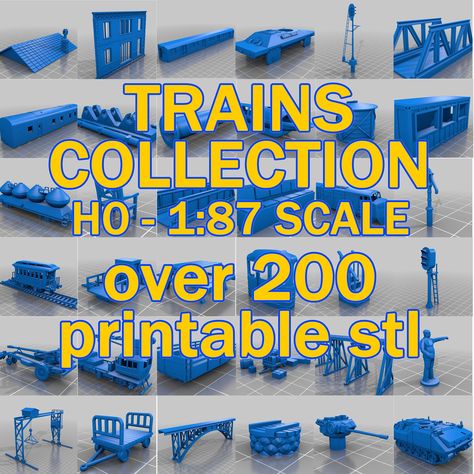 a collection of material relating to the world of trains in h0-h0-1:87 scale. you will find in the package: locomotives, wagons, complete stations, bridges, rails, tools, signs, machinery, containers and much more. all in H0 scale - 1:87 IMPORTANT - after the purchase you will be able to download a txt text file where you will find the google drive link where you can download all the material. once downloaded the file will be in .RAR format it is a compressed format necessary to reduce the weigh Ho Trains For Sale, Model Trains Ho Scale, Ho Train Layouts, Ho Scale Buildings, Ho Scale Train Layout, N Scale Model Trains, Model Train Accessories, Trains For Sale, Scale Model Building