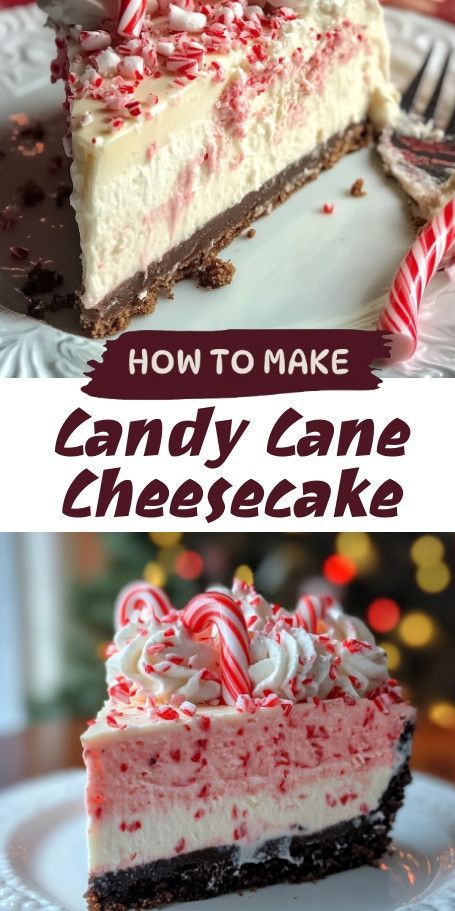 Indulge in the magic of the season with this delicious Candy Cane Wonderland Cheesecake! Creamy and refreshing with a hint of peppermint, this cheesecake is perfect for holiday celebrations. Discover the recipe and make your festive gatherings unforgettable! #CandyCaneCheesecake #HolidayBaking #FestiveDesserts Candy Cane Cheesecake, Simple Weeknight Meals, Peppermint Cheesecake, Quick Breakfasts, Simple Delicious Recipes, Flavorful Meals, Festive Desserts, Kitchen Games, Desserts Menu