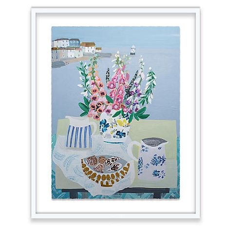 Grandmillennial Style | One Kings Lane Sea Wall Decor, Home Styles Exterior, Cornish Coast, Blue Artwork, Elephant Logo, Mirror Painting, Emma Bridgewater, Lavender Wedding, Coastal Landscape