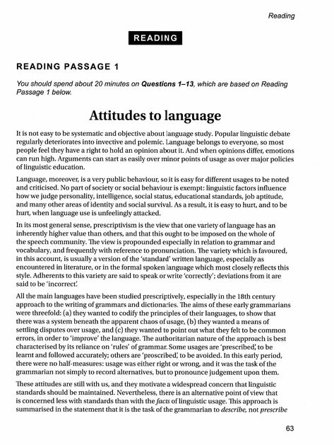 Attitudes to Language- IELTS Reading Ielts Reading Vocabulary, Reading Ielts Academic, Ielts Reading Academic, Academic Text, English Reading Skills, Academic Reading, Ielts Essay, Improve Writing Skills, English Vinglish