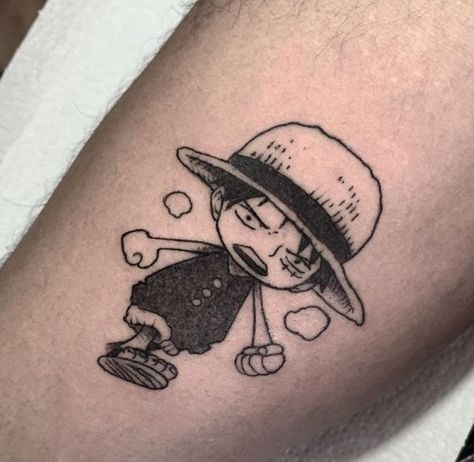 Anime Tattoos One Piece, One Piece Flash Tattoo, One Piece Tattoo Minimalist, Jake Tattoo, Realistic Butterfly Tattoo, Cartoon Tattoo Ideas, Pikachu Tattoo, Animated Shows, Cartoon Tattoo