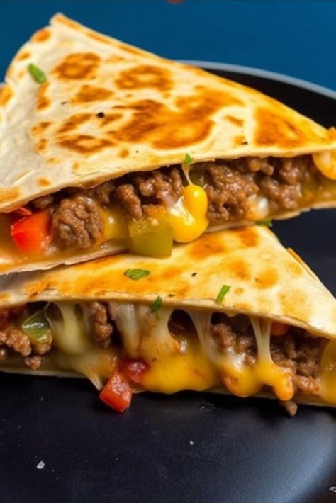 Steak Quesadillas, Steak Quesadilla, Sirloin Steaks, My Grandmother, Quesadillas, Mexican Dishes, Melted Cheese, Food Printables, Perfect Food