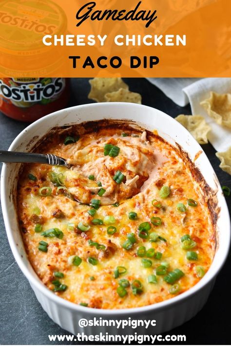 Cheesy Chicken Taco Dip, Dips With Chicken In It, Ground Chicken Dip Recipes, Recipes Using Helluva Good Dip, Taco Dip With Chicken, Chicken Taco Dip With Cream Cheese, Cream Cheese Chicken Dip Recipes, Chicken Fajita Dip, Cheesy Chicken Dip