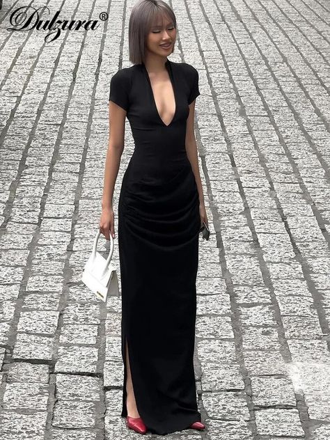 Short Maxi Dress, Ruched Maxi Dress, Cheongsam Dress, Bodycon Maxi Dresses, Pleated Maxi Dress, Pleated Maxi, Black Bodycon Dress, Waist Dress, Glamorous Evening Gowns