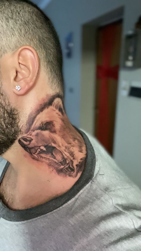 Bear Neck Tattoo, Grizzly Bear Tattoos, Tattoo Neck, Bear Tattoo, Grizzly Bear, Neck Tattoo, Print Tattoos, Paw Print Tattoo, Paw Print