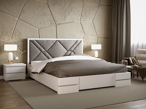 Latest Bed Design, Bed Back Design, Bed Backrest, Box Bed Design, Double Bed Designs, Bed Headboard Design, Taylor Morrison, Modern Cupboard Design, Modern Headboard