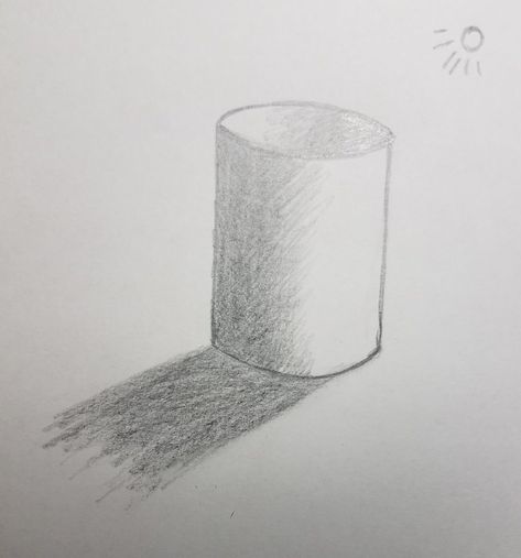 How to Draw a Cylinder in 3 Simple Steps - Art by Ro How To Draw A Cylinder, How To Draw Cylinders, Draw A Coffee Cup, Cylinder Drawing, Learn Shading, How To Shade, Learn How To Draw, Crafty Stuff, Learn To Draw