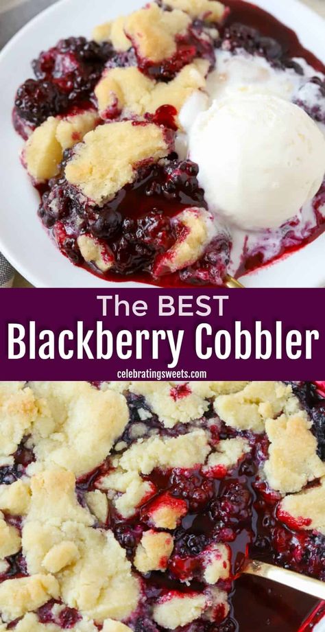 This amazing Blackberry Cobbler is loaded with juicy fruit and a buttery melt-in-your-mouth vanilla topping. Wild Blackberry Cobbler Recipe, Apple Blackberry Cobbler Southern Living, Taste Of Home Blackberry Cobbler, Simple Berry Cobbler, Classic Blackberry Cobbler 12 Tomatoes, Small Batch Blackberry Cobbler, Blackberry Cobbler With Canned Filling, Dew Berry Cobbler, Blackberry Crisp Recipe Crumble