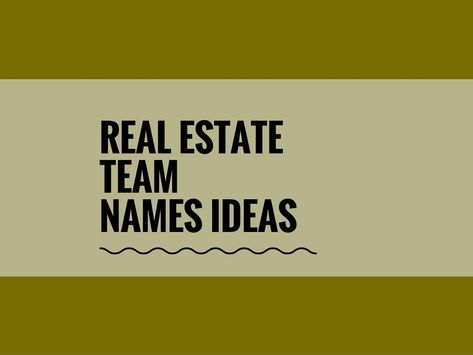 Real estate business is one of the most lucrative business in India and the second largest behind agriculture.You can make a lot of money by starting a real estate business.A Creative name is the most important thing of marketing. Check here creative, best Real Estate team names ideas Realtor Name Ideas, Real Estate Business Names Ideas, Real Estate Team Names, Real Estate Names Ideas, Real Estate Business Names, Email Name Ideas, Team Names Ideas, Best Team Names, Email Marketing Template Design