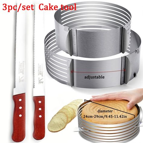 Cake Slicer, Baking Gadgets, Layer Cut, Impressive Desserts, Cake Tools, Tool Cake, Cake Sizes, Layered Cake, Baking Project