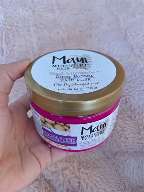 Maui Products, Aloe For Hair, Maui Moisture, Mask Aesthetic, Dry Damaged Hair, Hydrate Hair, Coconut Oil Jar, Hair Mask, Damaged Hair