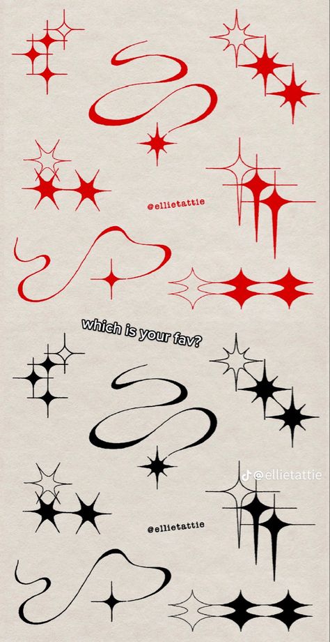 Tattoo Banner Ideas, Creative Arrow Design, Solar Graphic Design, Lighting Graphic Design, Star Cybersigilism, Types Of Stars Drawing, Sparkle Graphic Design, Star Line Tattoo, Nails Graphic Design