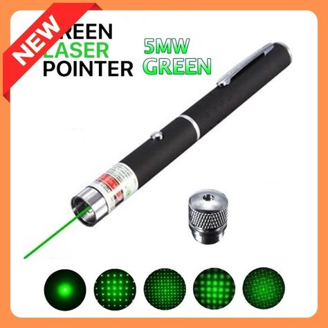 Laser Pointer Presentation, Green Laser Pointer, Laser Pen Pointer, Lazer Pointer, Laser Pointer High Power

Description:
☑️ Laser Color: Red,Green,Blue
☑️ The blue laser is not blue 100%,it is blue violet color!
☑️ Output mode:Constant Wave
☑️ Power supply:AAA Batteries x2
☑️ Dimension:φ14×160mm
☑️ Technical Parameter:Fixed focus, dot facula, continuous output
☑️ Green laser Output Wavelength: 532nm
☑️ Output Power:5mw
☑️ Working Voltage:DC=3.0V
☑️ Trigger Voltage:DC=2.8V

USE:
1.Press the push button to turn it on,release the push button to shut if off automatically.
2.It will be used to point at any desired targets on projection screens, video monitors, and presentation graphics.
3.Also can be used for forensics, illumination, indicating, alignment, sky pointing (astronomy) or just bein Blue Violet Color, Green Laser Pointer, Presentation Graphics, Blue Laser, Laser Beam, Projection Screens, Laser Pointer, Projector Accessories, Green Laser