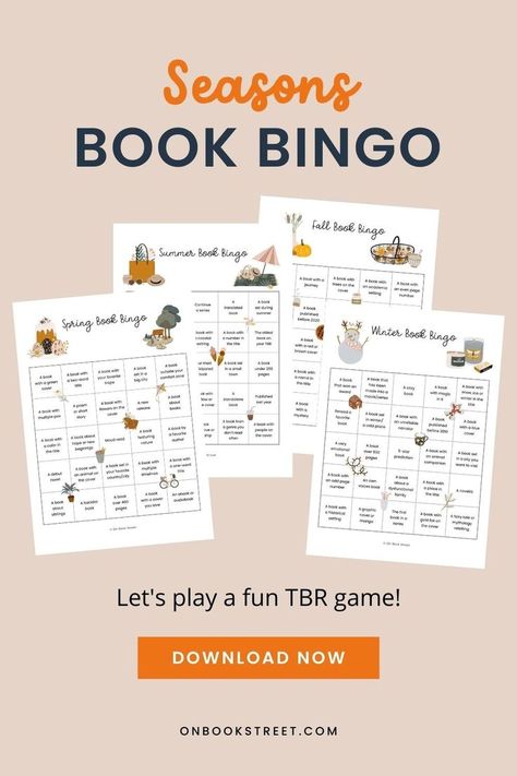 Are you up for a reading challenge? Then this fun TBR game might be just what you're looking for. Use these printable seasonal book bingo sheets with 25 reading prompts each to help you decide which book to read next. You can aim for just one bingo or try to complete multiple rows, it's completely up to you. Happy reading! Book Bingo Challenge, Tbr Game, Reading Prompts, Book Bingo, Bingo Books, Bingo Challenge, What To Read Next, Books To Read Before You Die, Summer Reading Challenge