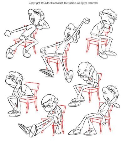 Sketchbook Exercise: Posing A Tired Man in a Chair Cartoon Character Poses, رسم كاريكاتير, Chair Drawing, Cartoon Body, Animation Sketches, Cartoon Sketches, Gesture Drawing, 캐릭터 드로잉, Animation Reference