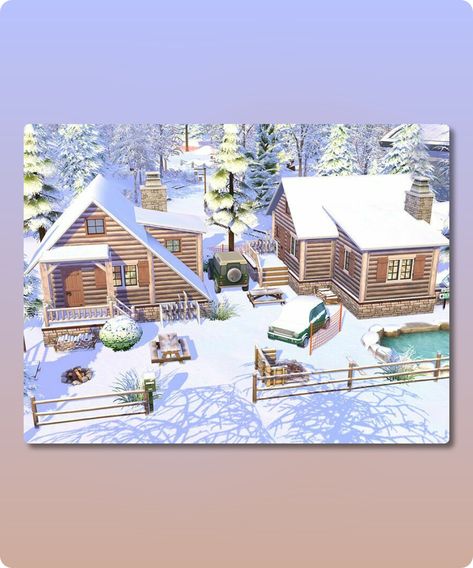 Sims 4 House CC: SKI Cabins     NO CC No Cc Sims, Sims 4 House Cc, Ski Hotel, Mod Jacket, Hall House, Sims 4 Cc Download, Flower Tower, Sims House Plans, Tools And Toys