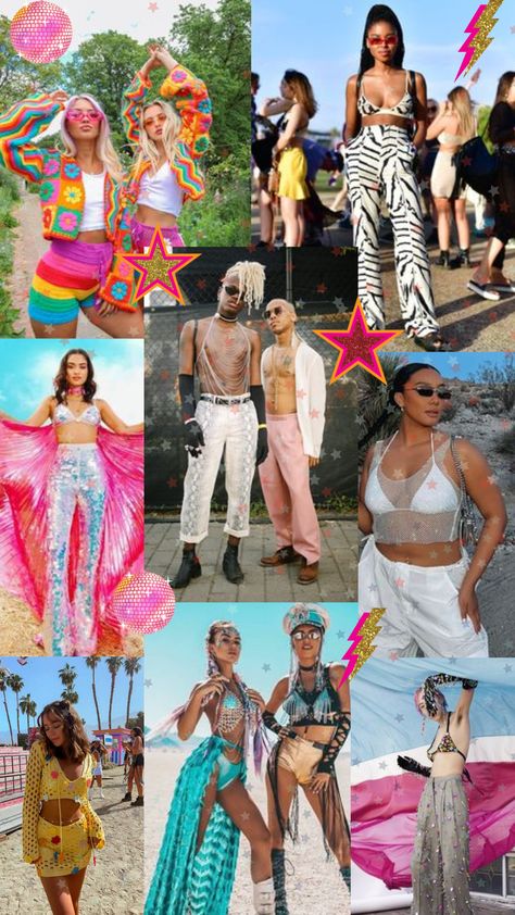 Now you're ready for the festival season with these outfit inspirations ✨ #CoachellaFashion #CoachellaOutfit #FashionInspiration #OOTD #BohoChic #SummerFestival #FestivalFashion #FestivalOutfit Coachella Fashion Outfits, Festival Moodboard, Rave Bae, Rave Aesthetic, Festival Girls, Moodboard Inspiration, Coachella Dress, Coachella Fashion, Coachella Festival