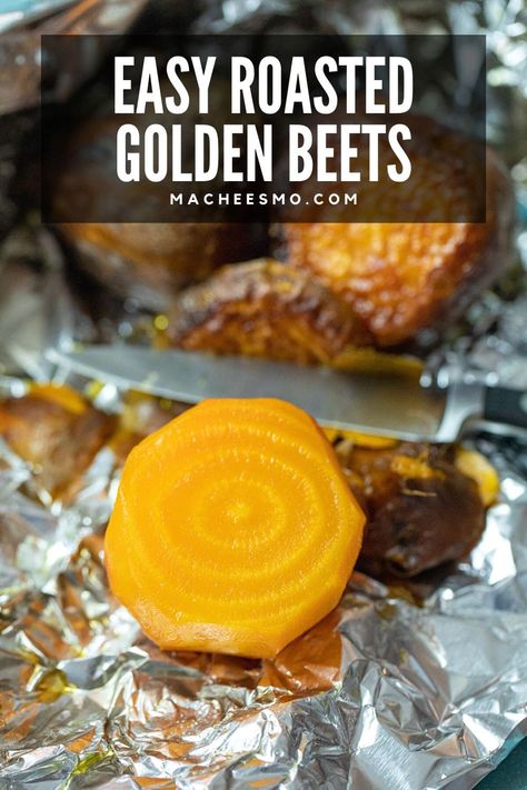 Easy Roasted Golden Beets Gold Beets Recipe, Yellow Beets Recipe, Yellow Beets Salad, Recipes With Golden Beets, Easy Roasted Beets, Roasted Golden Beets Recipe, Golden Beet Salad Recipes, Golden Beet Recipes, How To Cook Golden Beets