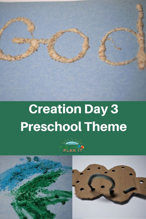 Creation Day 3 Activities, Days Of Creation Science Experiments, Creation Day 3 Craft Preschool, Day 3 Of Creation Craft, Creation Preschool Lesson, Creation Day 6 Preschool Craft, Creation Day 3 Craft, Day 3 Creation Craft, Days Of Creation Crafts For Kids