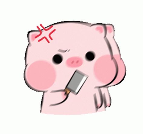 Pig Gif, Pig Drawing, Funny Pigs, Cute Bear Drawings, Pig Cartoon, Cute Piggies, Snapchat Funny, Gif Animation, Cute Love Stories