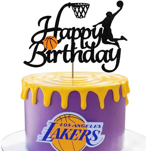 Lebron James Birthday Cake, Lakers Cake Ideas, Lebron James Cake, Basketball Torte, Lakers Birthday Cake, Lebron James Birthday, Lakers Cake, Happy Birthday Basketball, Recuerdos Primera Comunion Ideas