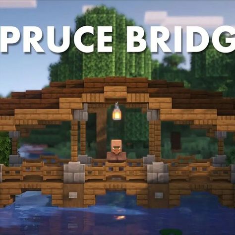 Minecraft Bridge, Bridge Ideas, Cottage Minecraft, Build A Bridge, Minecraft Blocks, Minecraft Interior Design, Minecraft House Plans, Minecraft Farm, Minecraft Cottage