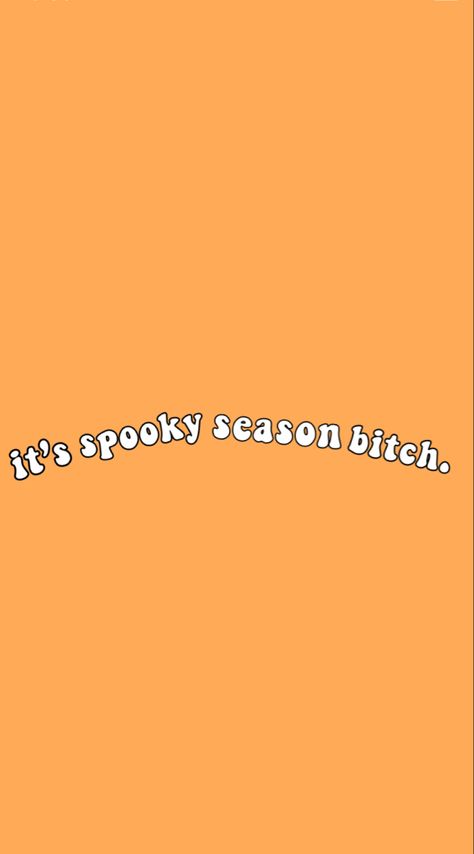 It’s Spooky Season Wallpaper, Its Spooky Season Wallpaper Aesthetic, Cute Spooky Wallpapers Aesthetic, Spooky Aesthetic Wallpaper Orange, Cute Fall Homescreen Wallpaper, Its Spooky Season Wallpaper, Simple Halloween Backgrounds, Halloweentown Aesthetic Wallpaper, Spooky Backgrounds Iphone