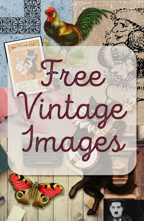 Free list of commercial use vintage images courtesy of hgdesigns.co Free Vintage Clip Art, Royalty Free Images For Commercial Use, Decoupage Vintage Printables Free, Free Images No Copyright, Free Downloadable Prints, Free Clip Art Downloads, Free Use Images, Free Canva Fonts, Vintage Slippers